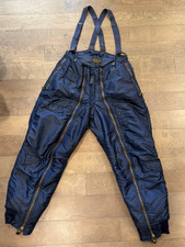 VTG 1950s Korean War Navy Blue USAF US Military TYPE D-1A Flying Trousers sz 38 picture