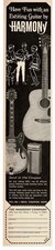 1969 HARMONY Electric Acoustic Guitars Amps Vintage Print Ad picture