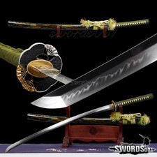 Gorgeous Hamon Clay Tempered Japanese Katana Chinese Fan Style Samurai Sword picture