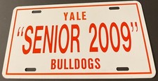 Yale University Senior Year 2009 Booster License Bulldogs picture
