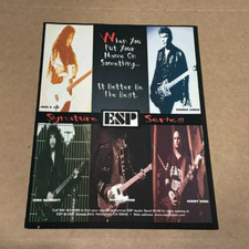 ESP GUITARS - LYNCH / KIRK HAMMETT / WOOD / JAKE E LEE / KING - 1996 Print Ad picture