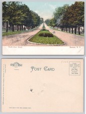 Vintage North Main Street Geneva NY Postcard - Polychrome Leipzig Dresden picture