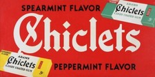 Chiclets Spearmint & Peppermint Gum NEW Sign 18x36