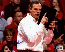 JOHN COOK SIGNED AUTOGRAPHED 8x10 PHOTO NEBRASKA VOLLEYBALL COACH BECKETT BAS picture