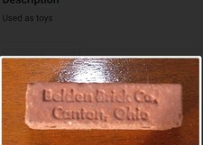 20 Vintage Miniature Bricks By Belden Bricks Co. Canton Ohio Salesman Samples picture