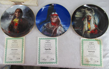 Native American Collectors Plate Noble Tribes Collection RARE Set 3 Donald Zolan picture