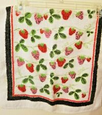 Vtg terry Towel Strawberries  31.5 L  17 W Used picture