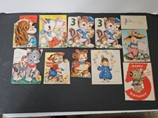 11 Vintage 1940s 50s Birthday Cards Ephemera Scrapbooking picture