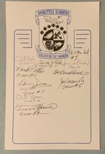 Doolittle Raiders Crew (10) Signed Book Plate Cole Potter Knobloch COUPLE LEFT picture