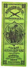 Antique 1860's Nicholson File Co. Providence RI advertising trade card label picture