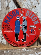 VINTAGE MASON-DIXON PORCELAIN SIGN OLD 12