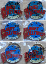 6 Planet Hollywood Pins and Key Rings - Dallas, Atlanta, Maui, Orleans, Seattle picture