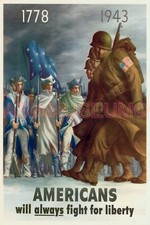 1943 WW2 USA AMERICA ARMY SOLDIER LIBERTY WAR PACIFIC NAVY PROPAGANDA Postcard picture