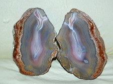 Pair Banded Agate from Patagonia Argentina * Collector Piece * rare picture