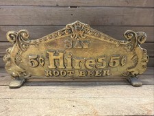 NATIONAL CASH REGISTER Top Sign Hires Root Beer Yellow Brass Fountain Service 5 picture