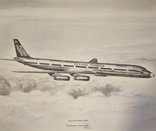 Vintage Flying Tigers DC-8-63F McDonnell Douglas Aviation Aircraft Art Print picture