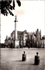 Saint Pierre Cathedral Louis XVI Column Nantes France Real Photo RPPC Postcard picture