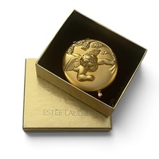 VTG 1997 Estee Lauder July Angel Compact Lucidity Pressed Powder Golden New Box picture