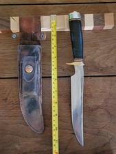 Vintage RANDALL made KNIFE with Sheath and Sharpening Stone - Stacked Leather picture