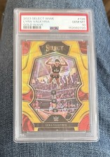 LYRA VALKYRIA 2023-24 PANINI SELECT WWE PREMIER LEVEL GOLD WAVE /10 PSA 10 picture