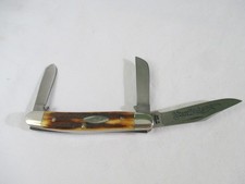 Vintage Case XX 1977 Blue Scroll 3 Blade Stag Stockman 5347 HP SS picture