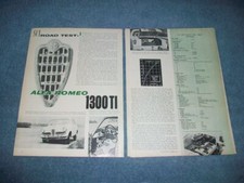 1958 Alfa Romeo Giulietta 1300TI Berlina Vintage Road Test Info Article picture
