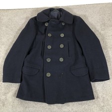 WWI Era US Navy Wool Peacoat Mens Early 1900s Pea Coat 13 Star Buttons picture