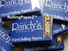 New 5 PACKS - Randy's CLASSIC 1 1/4 Size - WIRED Cigarette Rolling Papers picture