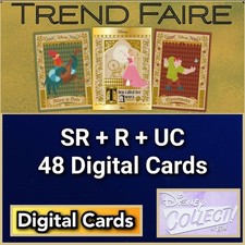 Topps Disney Collect Trend Faire SR+R+UC 48 Cards picture