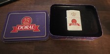 Vintage 1995 Unfired Doral 25th Anniversary Zippo Lighter Original Tin picture