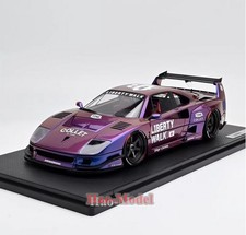 IG 1/18 liberty walk F40 widebody Resin Model Car Diecast Display Gifts Purple picture