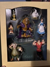 Disney Beauty And The Beast Storybook Ornament Set Retired 7 Piece Xmas Set. picture