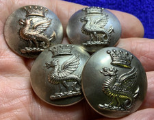 4 EARL OF CARNARVON (DOWNTON ABBEY HOUSE) 26mm SP LIVERY COAT BUTTON c1920 USED picture