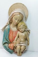 1960s Our Lady & Child Resin Wall Hanging of Madonna & Child /MADE IN ITALY picture