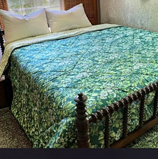 Vtg Laura Ashley Bramble Berry Queen Comforter Set Reversible Floral Green NWOT picture