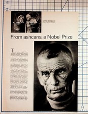 Samuel Beckett Nobel Prize Magazine Article & Photos 1960s Ephemera picture
