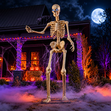 Home Accents 12 FT Giant Skelly Skeleton LifeEyes LCD Eyes 24SV24386 picture