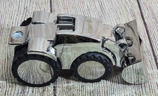 Authentic Troika BullDozer Paperweight / Pencil Sharpener Chrome Pullback picture
