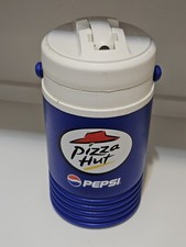 Vintage 90s Pizza Hut Pepsi Igloo Water Jug Cooler 1/2 Gallon 64oz Insulated picture