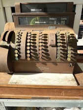 Antique 1924 National Cash Register Model 852-XX Hand Crank Drawer Opens No Key picture