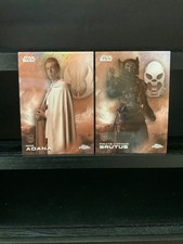 2-2025 Topps Star Wars Chrome Black White Shimmer Mog Aldana & Captain Brutus picture