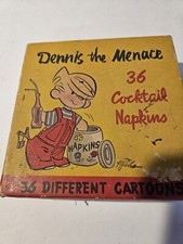 VINTAGE 1954 DENNIS THE MENACE (KETCHAM) 33 Included COCKTAIL NAPKINS picture