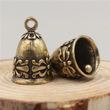 2Pcs Of Brass Small Bell Pendant Keychain Wind Chime For Wealth And Safety* picture