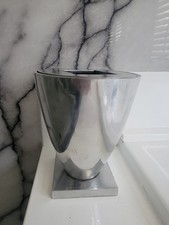 Vtg Michael Graves Silver Vase Cast Aluminum Heavy 4+ Pounds picture
