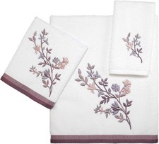 3pc Towel Set, Soft & Absorbent Cotton Towels, Floral Inspired Home Decor picture