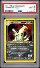 2001 Pokemon Neo Discovery Tyranitar 12/75 Holo Unlimited PSA 8 NM-MT WOTC picture
