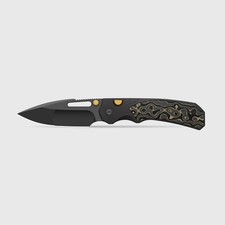 Kizer Durandal Folding  Knife S35VN Blade Aluminum&FatCarbon Camo Gold  Handle picture
