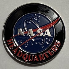 NASA HQ National Aeronautics & Space Administration Red Print Challenge Coin picture
