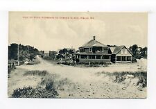 Drake's Island, Wells ME postcard, road entrance, cottages, rough dirt street picture
