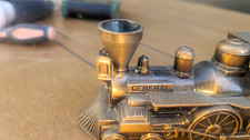 GENERAL Train Engine + Vintage Metal Cars + Noah's Ark Meta bankl Figurines picture